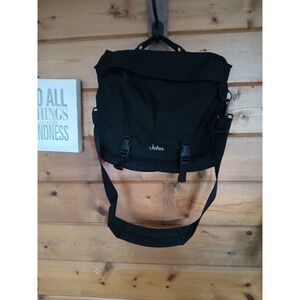 L.L. Bean Black‎ Canvas Messenger Laptop Bag Emboidered with the name John